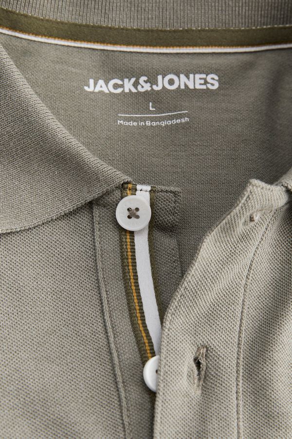 Jack & Jones PLUS Cotton piqu&eacute; polo shirt grey