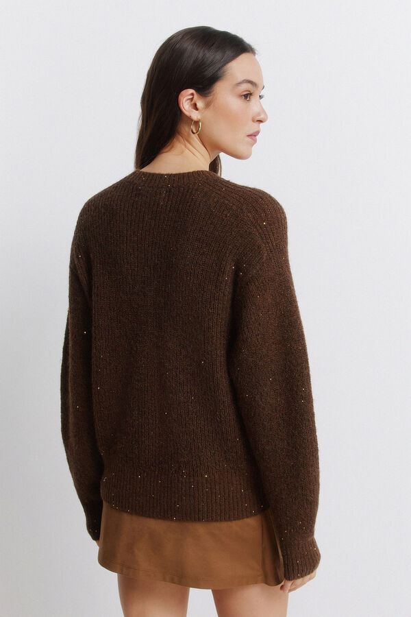 Springfield Pull &agrave; paillettes nude