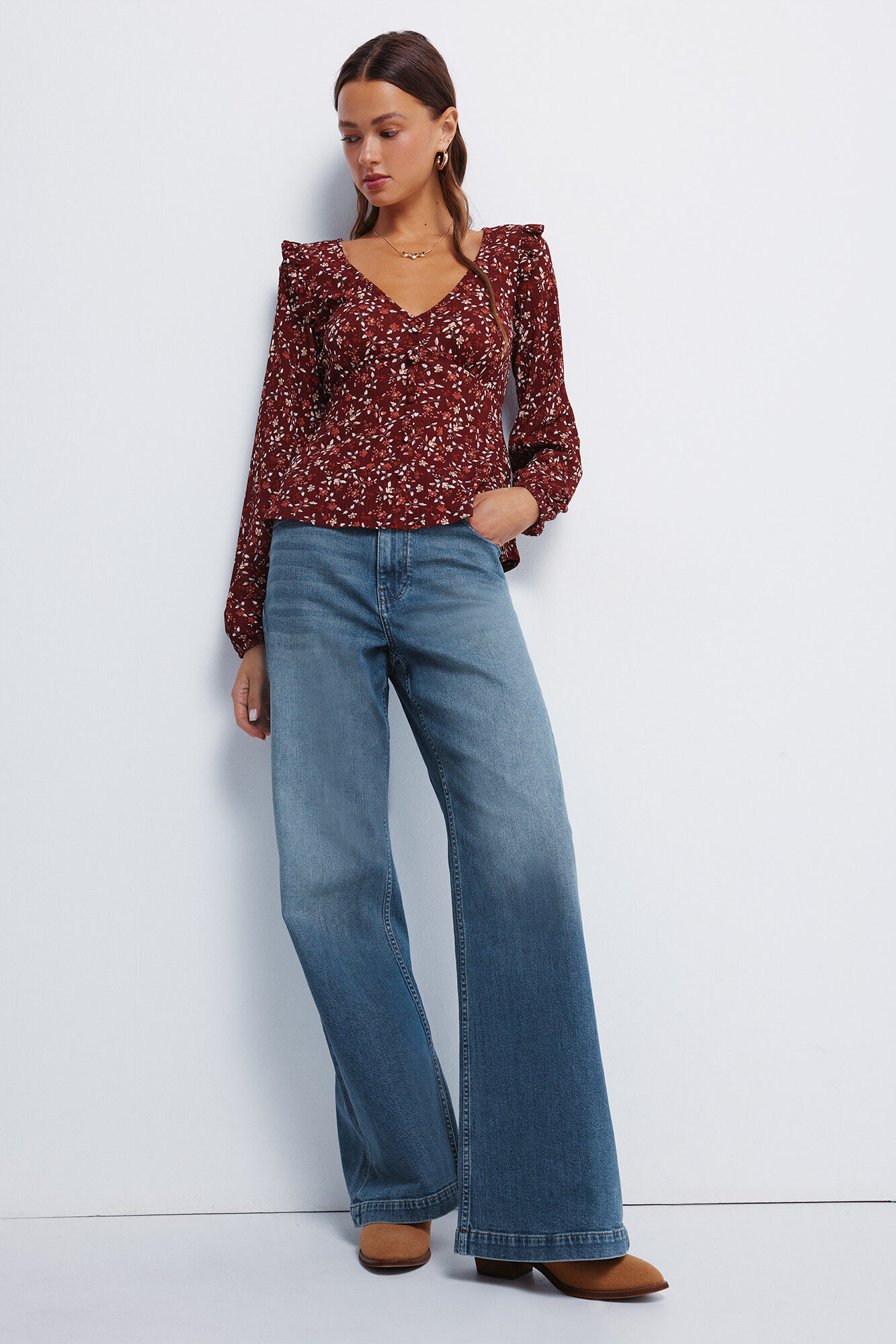 Springfield Buttons print blouse 