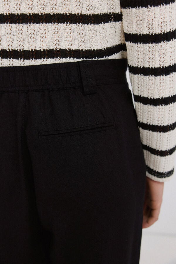 Springfield Linen trousers black