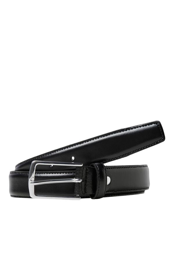 Jack & Jones 100% leather belt black