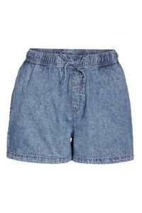 Noisy May Jeans curto leve com cintura el&aacute;stica