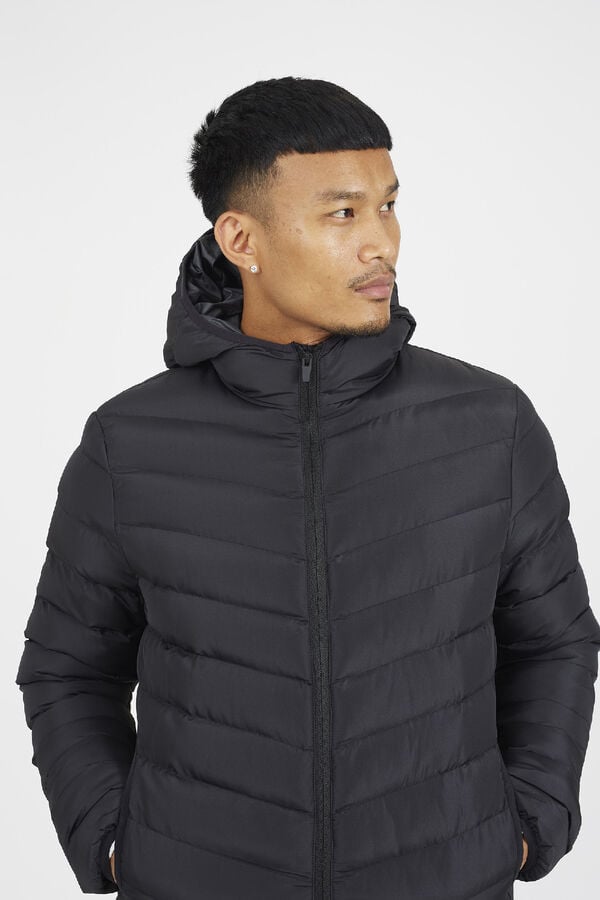 Brave Soul Steppjacke mit Kapuze Schwarz