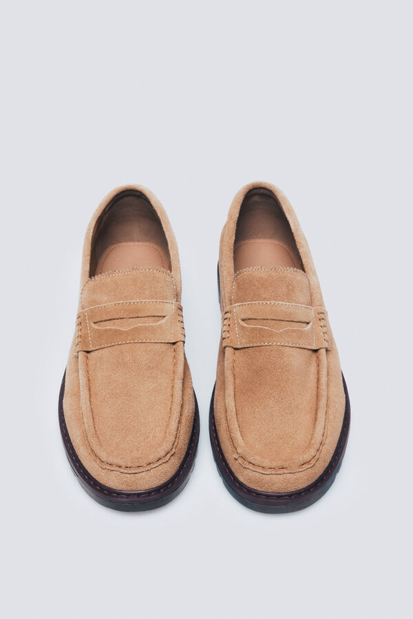 Springfield Casual leather loafer nude
