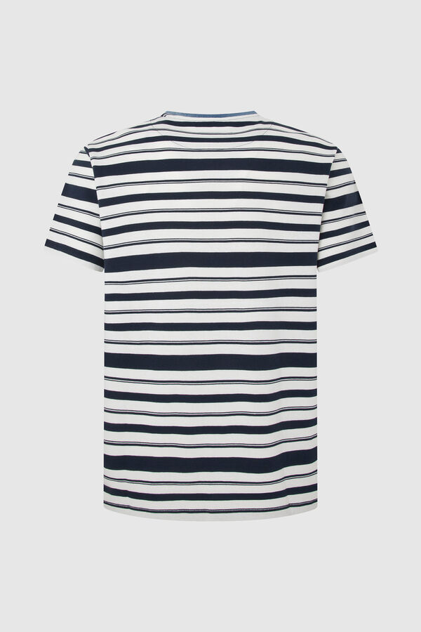 Springfield Striped short-sleeved T-shirt navy
