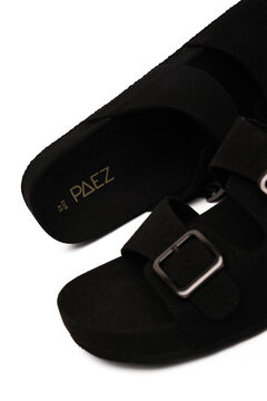Paez Paez Sandal Bio Vegan Suede Black