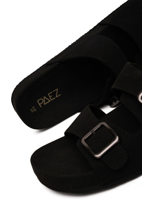 Paez Paez Sandal Bio Vegan Suede Black black