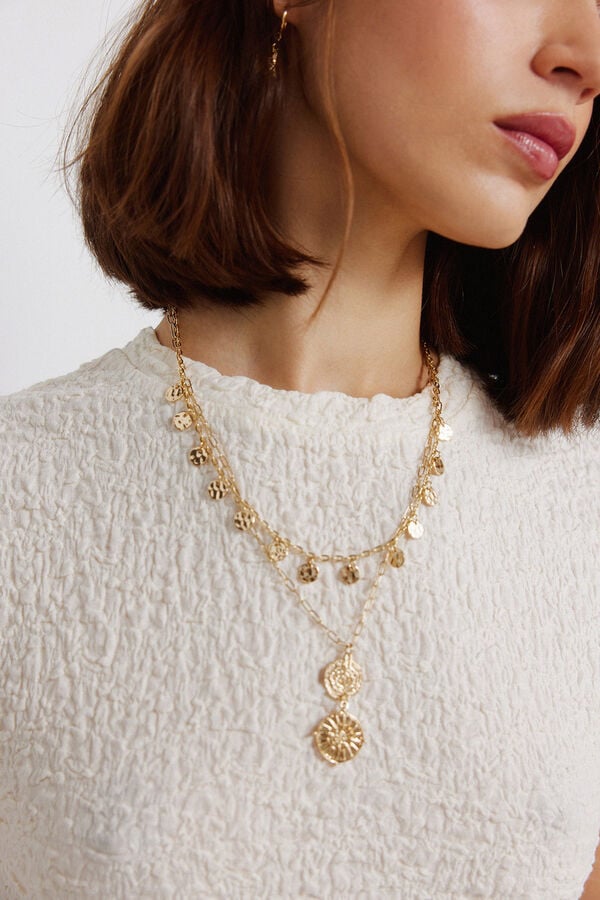 Springfield Textured long sleeve T-shirt brown