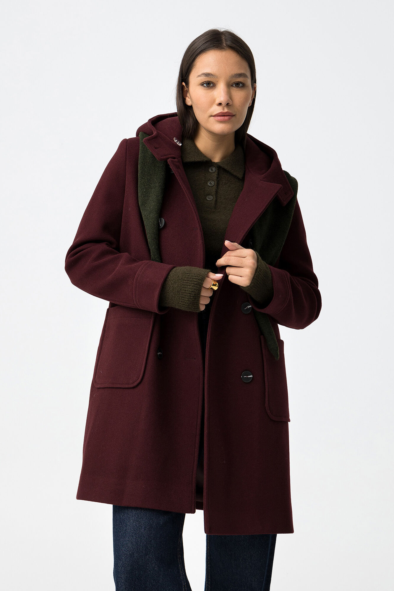 Tiffosi Abrigo Largo con Capucha