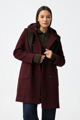 Tiffosi Sobretudo longo com capuz estampado