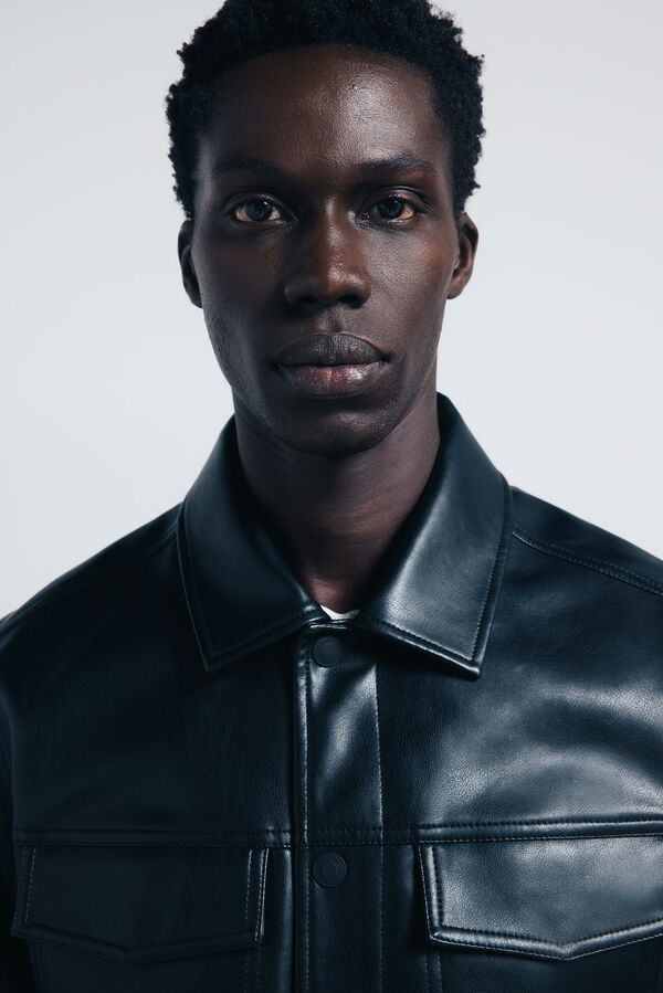 Springfield Faux leather jacket black