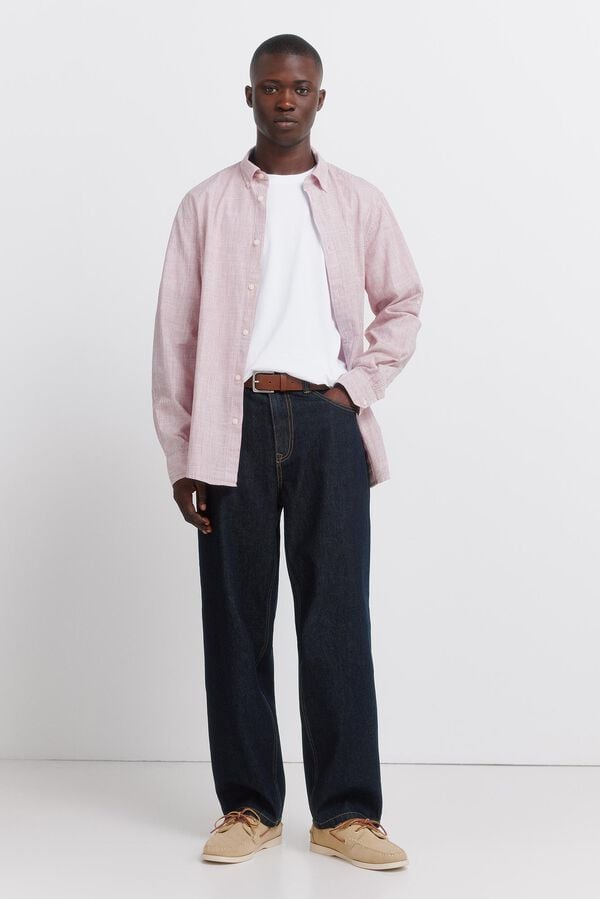 Springfield Lightweight micro striped shirt red