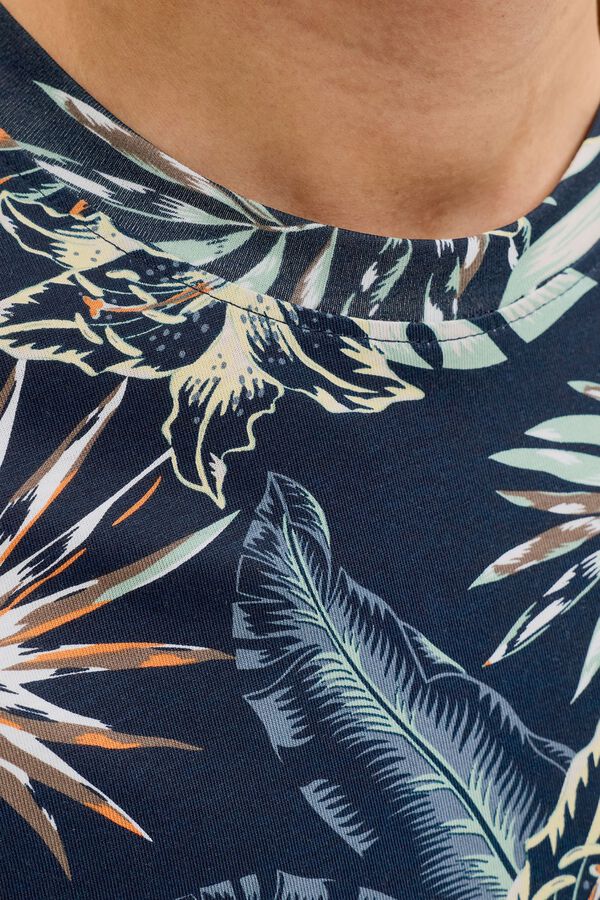 Jack & Jones Printed regular fit T-shirt blue