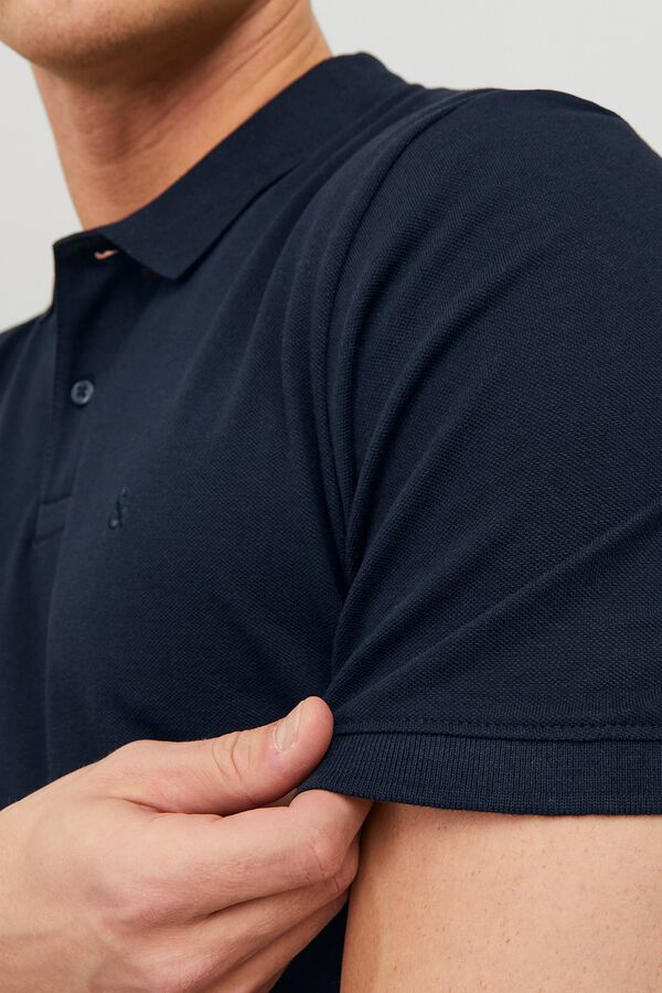 Jack & Jones Polohemd Slim Piqu&eacute; Blau