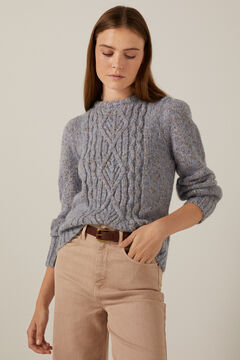 Springfield Mottled cable knit jumper mallow