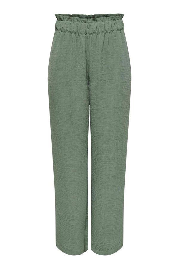 JDY Weite Hose mit Gummizug Gr&uuml;n