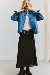 Springfield Midi structured skirt nude