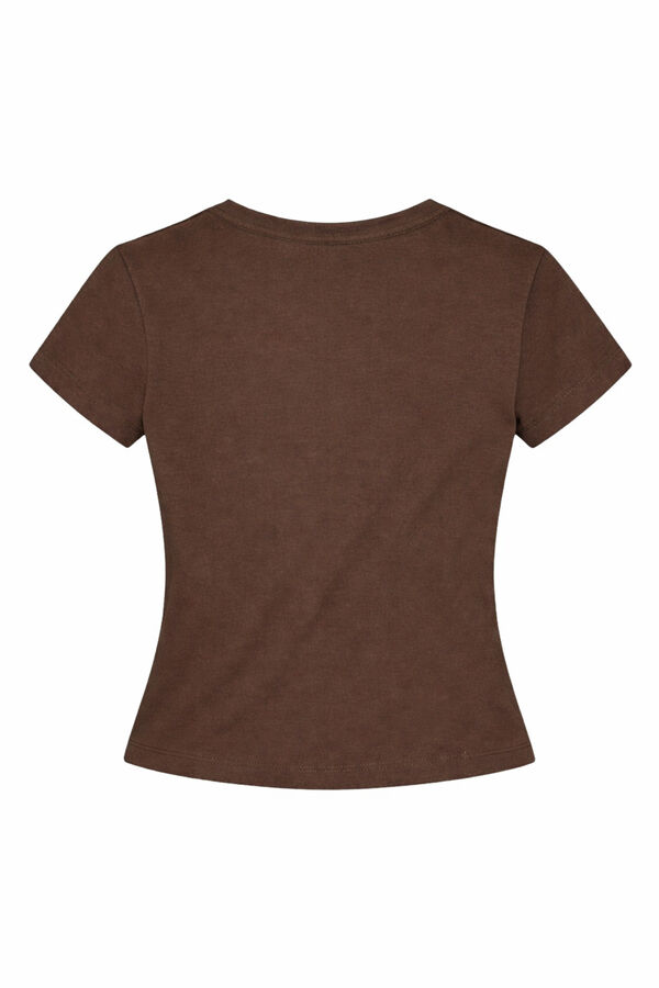 Noisy May Printed short-sleeved T-shirt nude