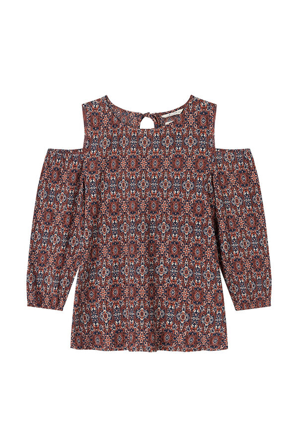 Springfield Blusa &eacute;tnica hombros descubiertos naranja