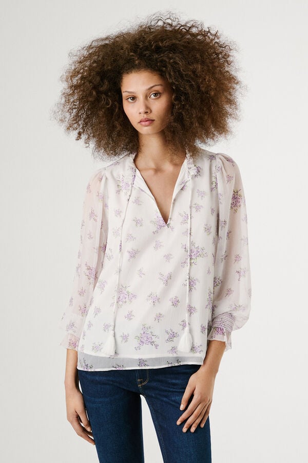 Pepe Jeans long sleeve floral blouse printed