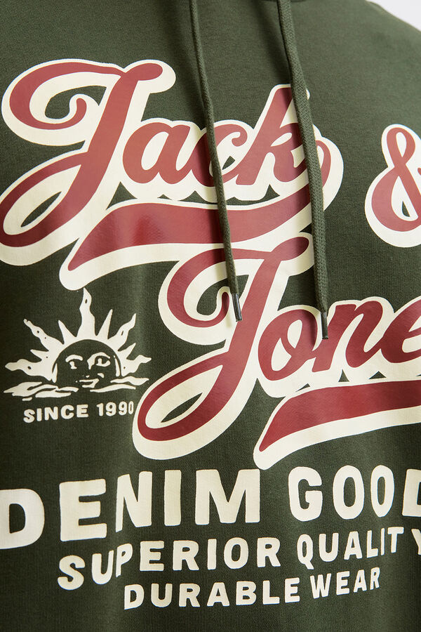 Jack & Jones PLUS Essential hooded sweatshirt green