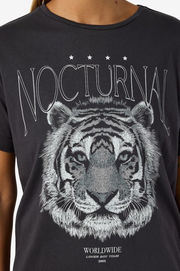 Noisy May Printed T-shirt grey