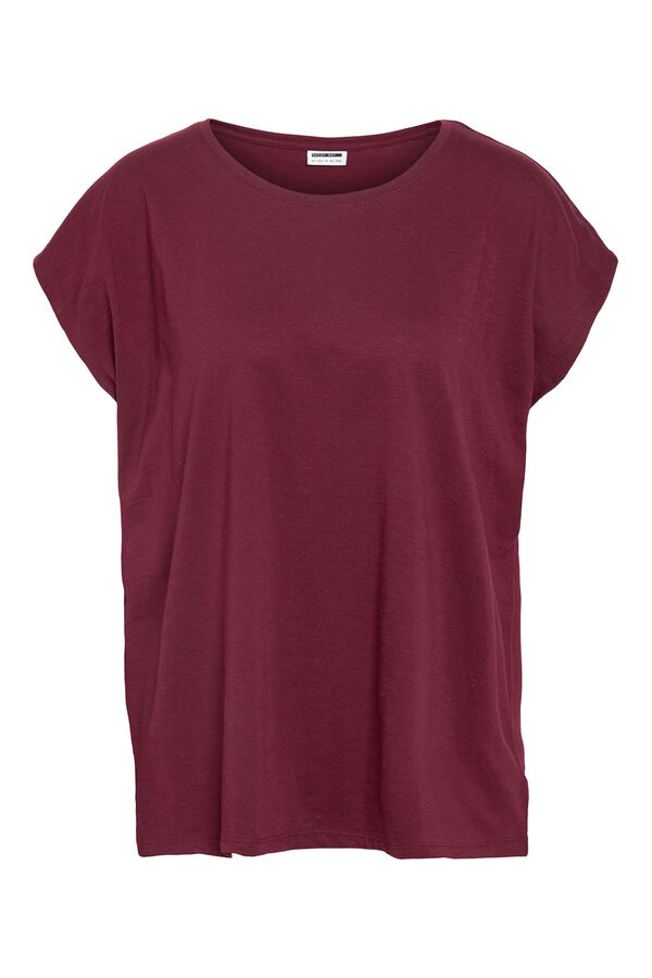 Noisy May Short sleeve round neck T-shirt pink