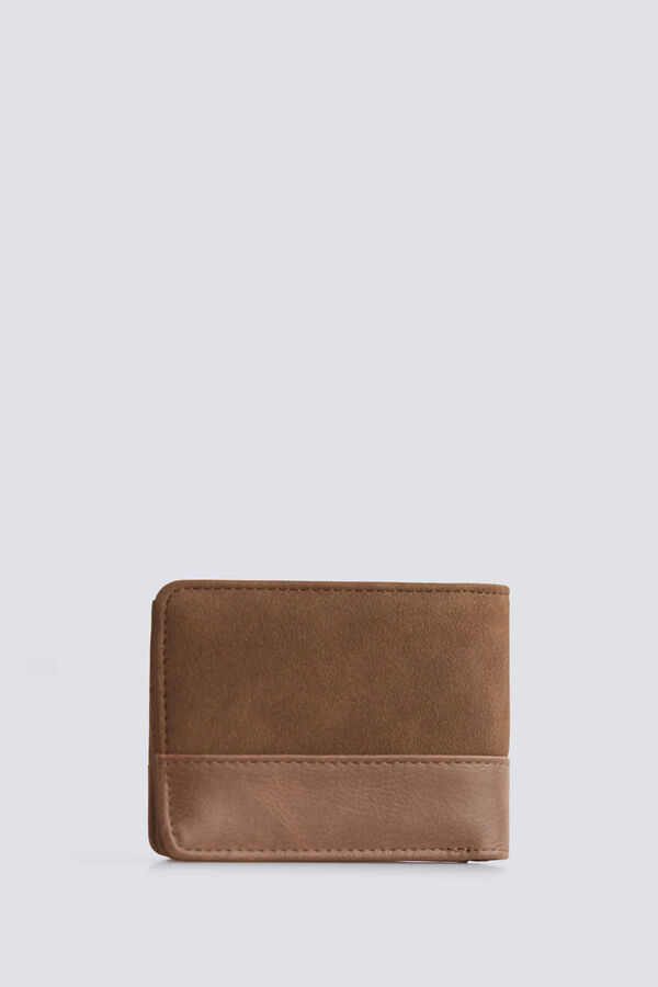 Springfield Two-tone faux leather wallet mink
