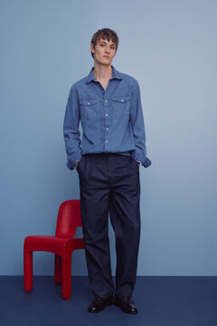 Springfield Jean pantalon chino lav&eacute; d&eacute;sencoll&eacute;