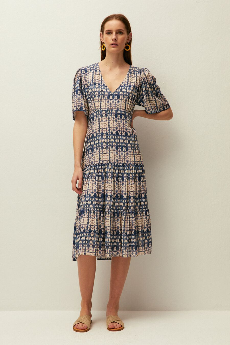 Vestido largo estampado