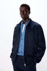 Springfield Faux suede jacket navy