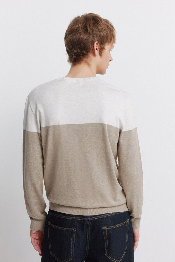 Springfield Colour block basic jumper nude