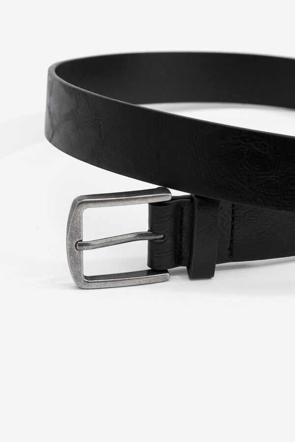 Tiffosi Leather-effect belt black