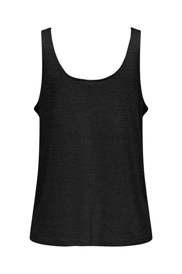 Only Camiseta regular fit tirantes negro