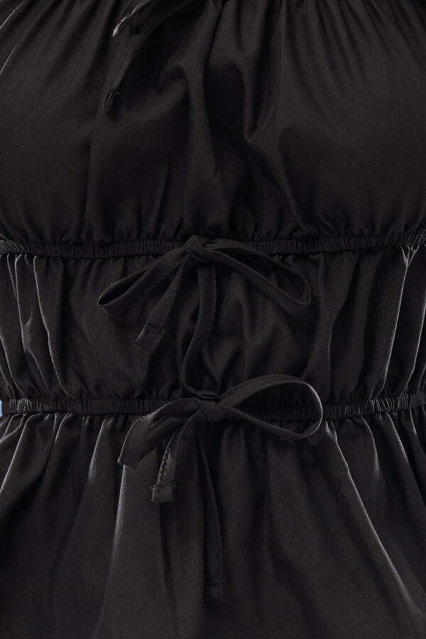 Trendyol Top tirantes fruncido negro