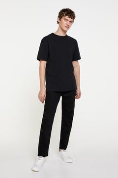 Springfield Slim crop comfort fit 5-pocket trousers black