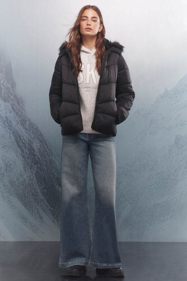 Springfield Sorona Aura puffer jacket with hood black
