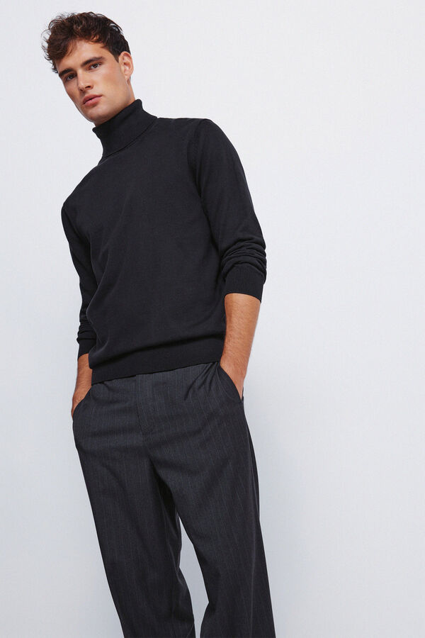 Springfield Straight fit striped trouser grey