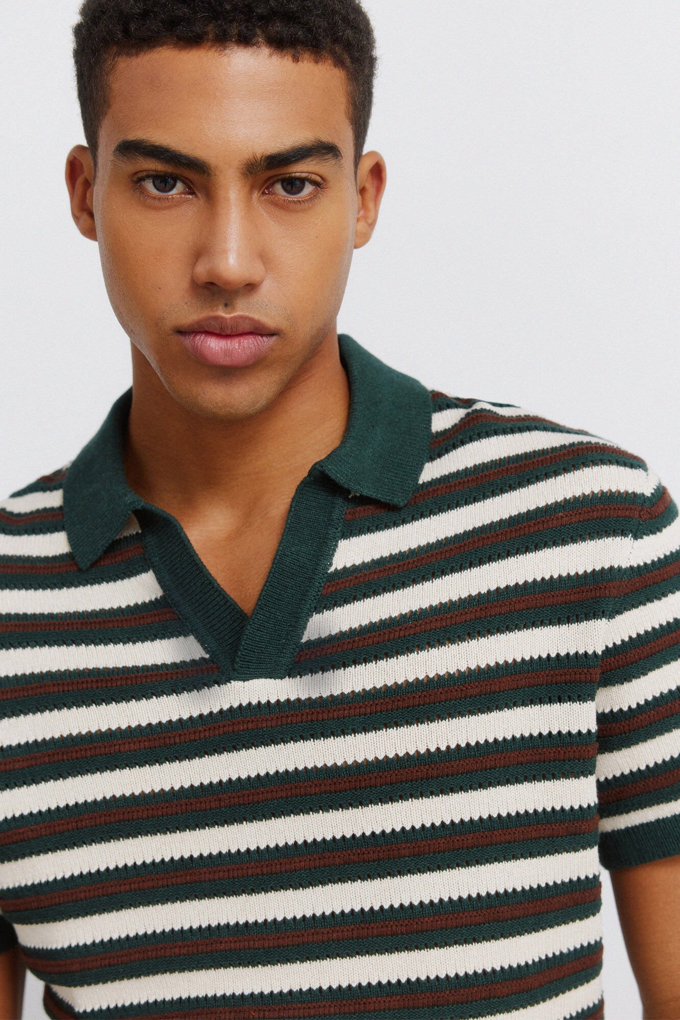 Springfield Structured striped polo shirt