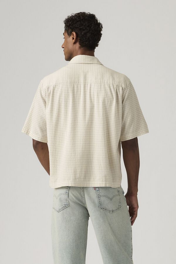 Levi's Camisa crop de manga corta blanco