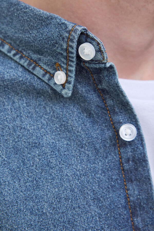 JJ REBEL Camisa relaxed fit algod&oacute;n azul