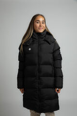 Izas Abrigo largo de fibra negro