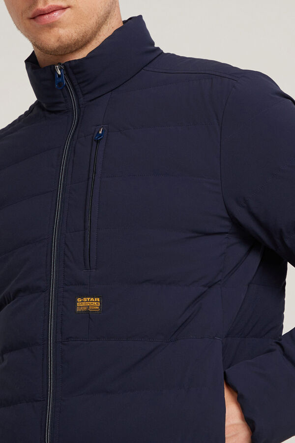 G-STAR Jaqueta acolchoada com fecho de fecho-&eacute;clair azul