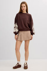 Inside Sudadera cuello redondo marr&oacute;n