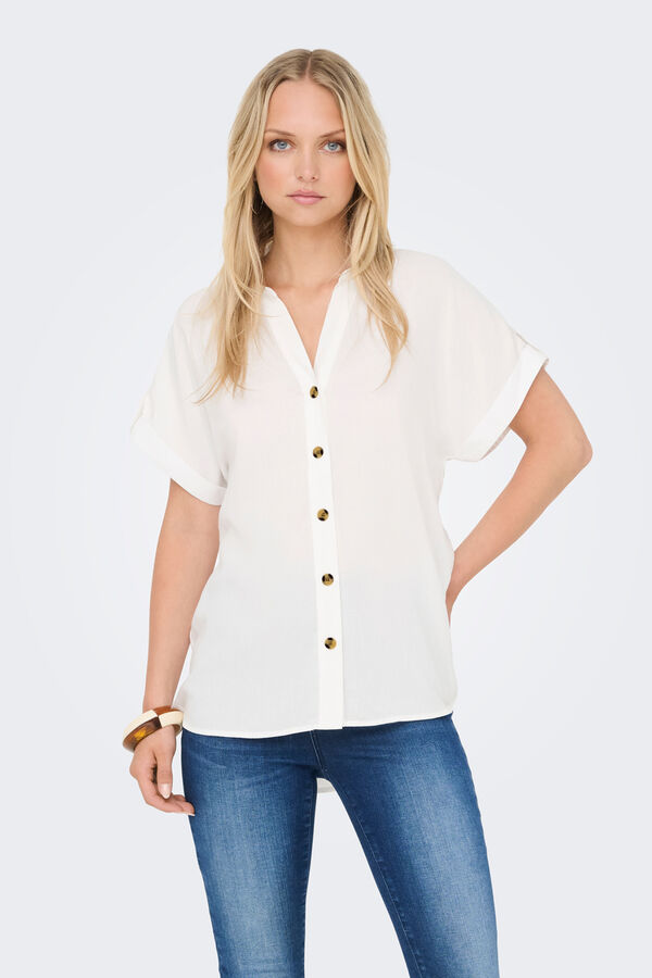 Only Fluid short sleeve shirt white