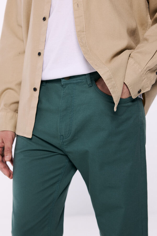 Springfield Slim fit coloured trousers green