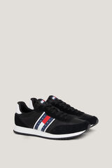Springfield Men's Tommy Jeans runner trainer with flag black