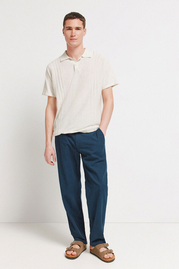 Springfield Link structure polo shirt grey