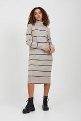 Brave Soul Jersey-Knit striped dress grey
