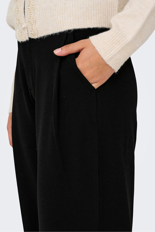 JDY Pantalón largo wideleg negro